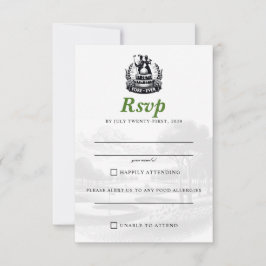 Golf Couple Wedding RSVP Karte