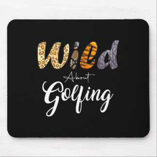 Golf Cours Leopard Wild über Golfspielen Mousepad