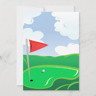 Golf Course Green Einladungen