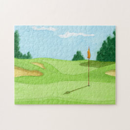 Golf Course Green Illustration Puzzle