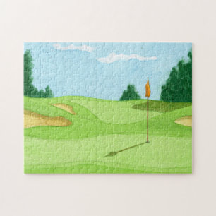 Golf Course Green Illustration Puzzle