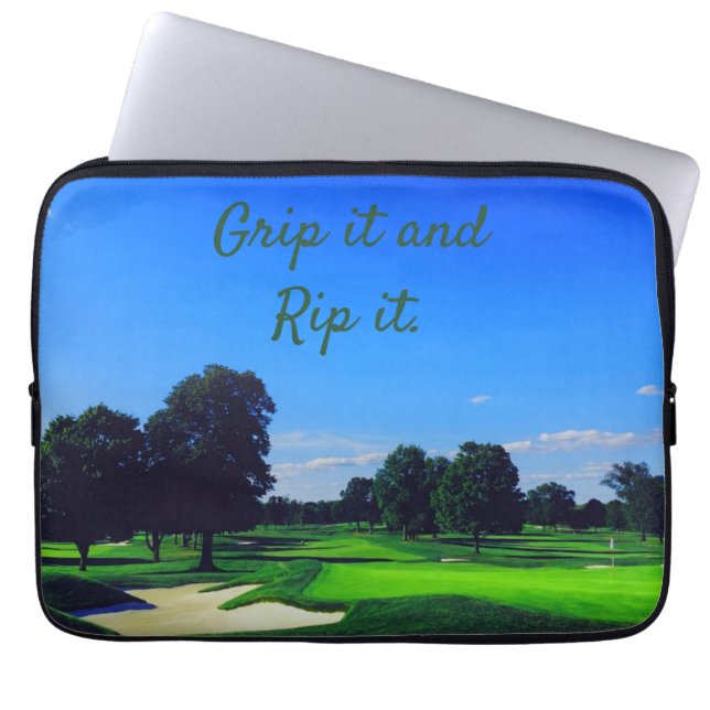Golf Course Grip es und Rip it Laptopschutzhülle (Vorderseite)