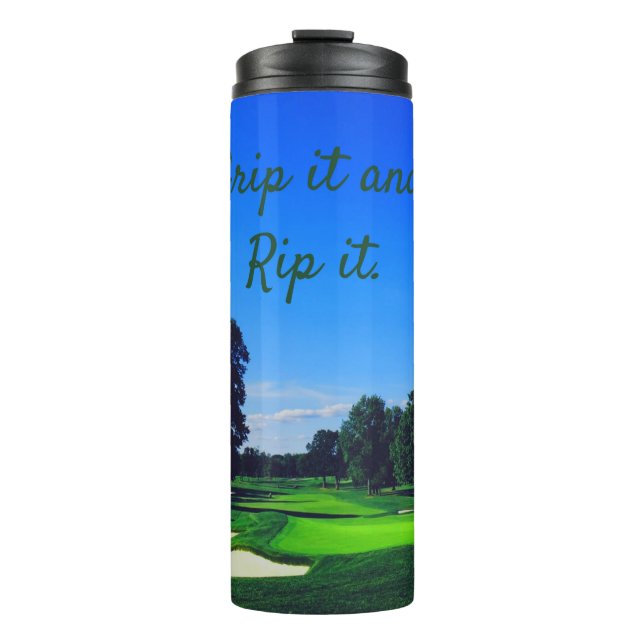 Golf Course Grip es und Rip it Thermosbecher (Vorderseite)