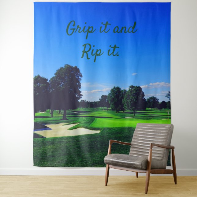 Golf Course Grip es und Rip it Wandteppich (Beispiel)