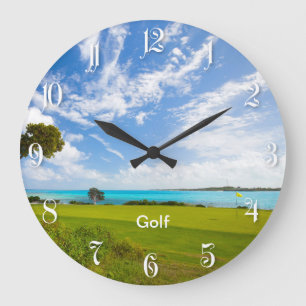 Golf course große wanduhr