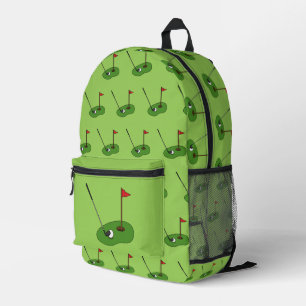 Golf Course Hole mit Flaggenmuster Bedruckter Rucksack