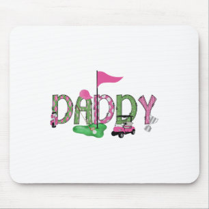 Golf Daddy Pink Hole in einem Golf 1. Geburtstagsk Mousepad