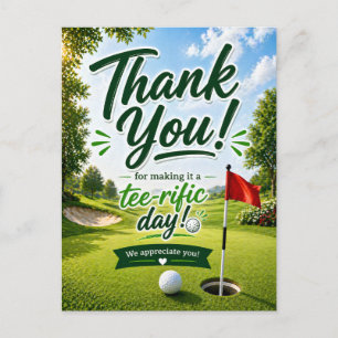 Golf Danke für den tollen Tag Postkarte
