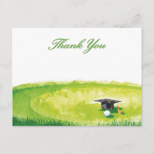 Golf Danke für die Abschlussfeier Postkarte