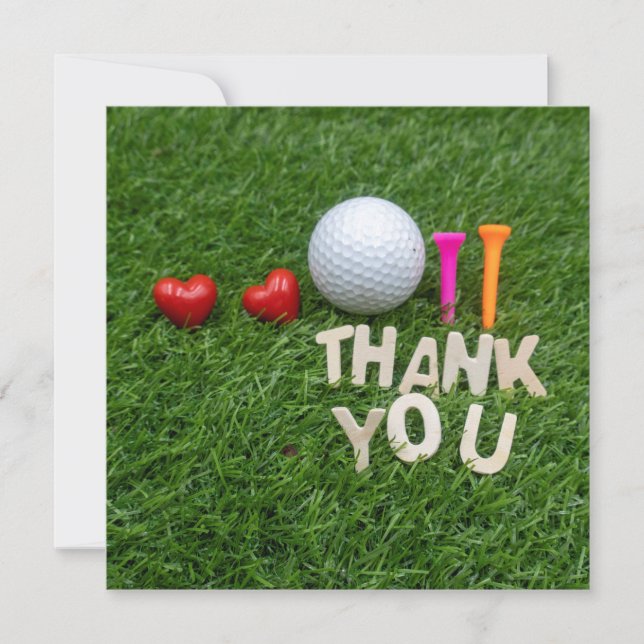 Golf danke Ihnen mit Golfball und zwei T-Shirts (Vorderseite)
