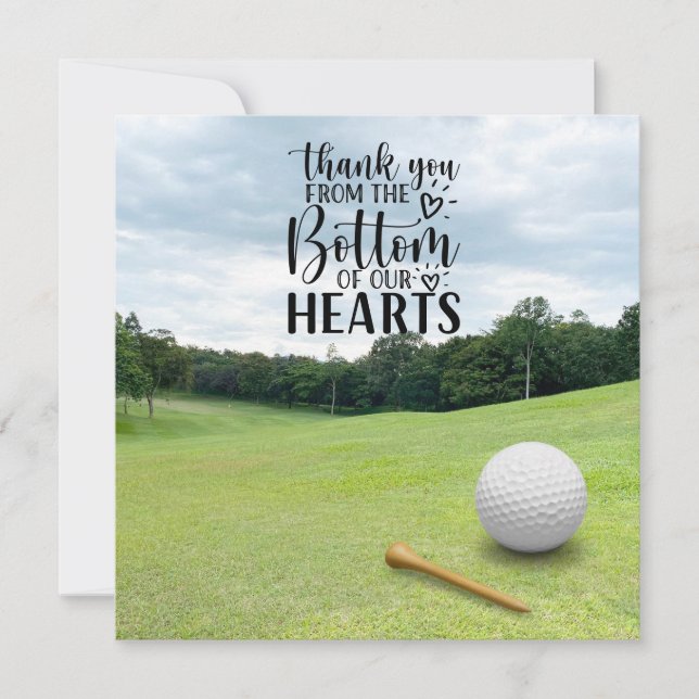 Golf danke Ihnen so viel für den Golfball auf Grün (Vorderseite)