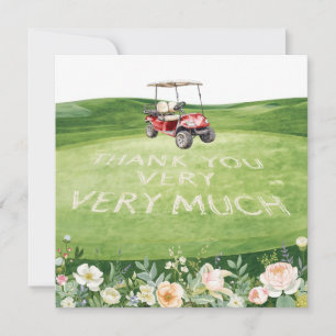 Golf danke Ihnen Text für Golfer mit Blume