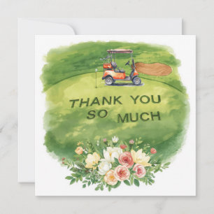 Golf danke Ihnen Text für Golfer mit Blume