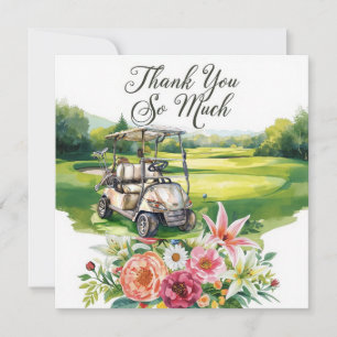 Golf danke Ihnen Text für Golfer mit Blume
