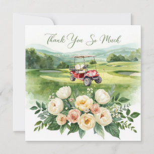 Golf danke Ihnen Text für Golfer mit Blume