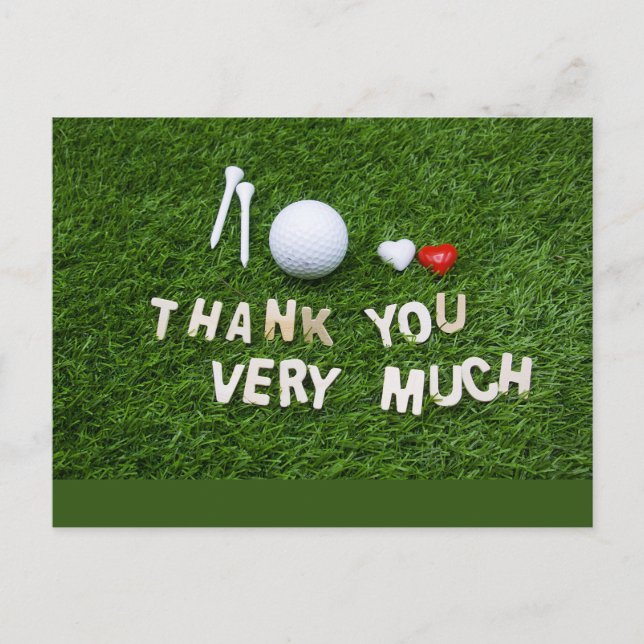 Golf Danke Karte Fairway Dankbarkeit (Vorderseite)