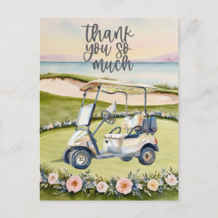 Golf danke Karte Golfplatz Aquarell