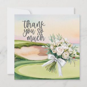 Golf danke Karte Golfplatz Aquarell