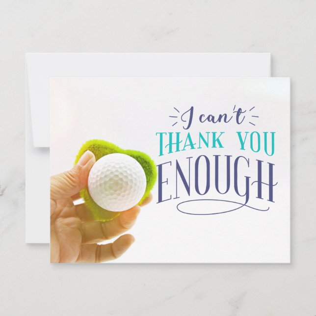 Golf Danke Karte, ich kann Ihnen nicht genug danke (Vorderseite)