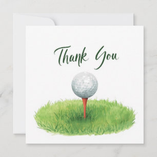 Golf Danke Karte mit Golfball für Golfer