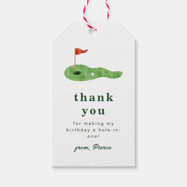 Golf Danke-Tag Geschenkanhänger (Vorderseite)