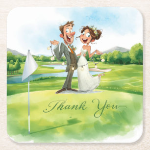 Golf Danke Untersetzer   Eleganter Golfplatz 
