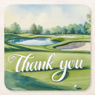 Golf Danke Untersetzer   Eleganter Golfplatz