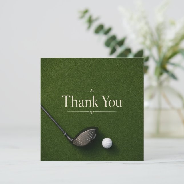 Golf-Dankeschön-Karte Dankeskarte (Stehend Vorderseite)