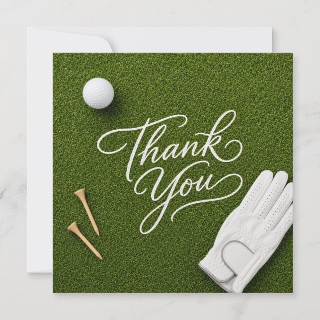 Golf Dankeschön-Karte  Dankeskarte (Vorderseite)