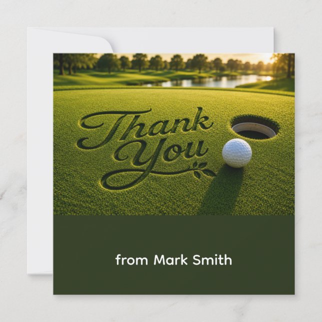 Golf-Dankeschön-Karte  Dankeskarte (Vorderseite)