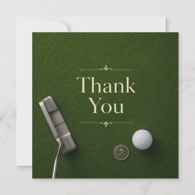 Golf-Dankeschön-Karte Dankeskarte (Vorderseite)