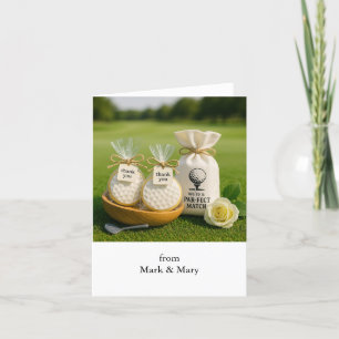 Golf-Dankeskarten mit Golfgaben als Souvenir  Dankeskarte