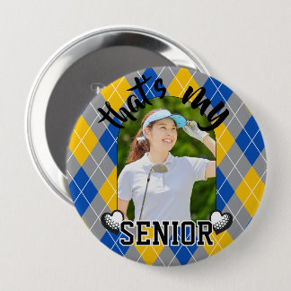 Golf Das ist mein Senior Player Blue Yellow Button