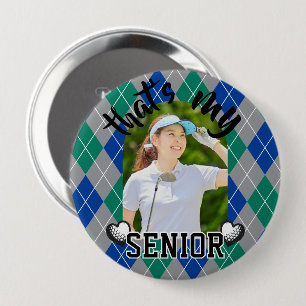 Golf Das ist mein Senior-Spieler Grün blaue Taste Button
