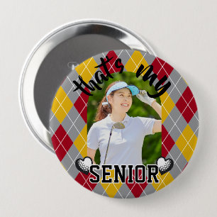 Golf Das ist mein Senior-Spieler Rot-Gelbe Taste Button
