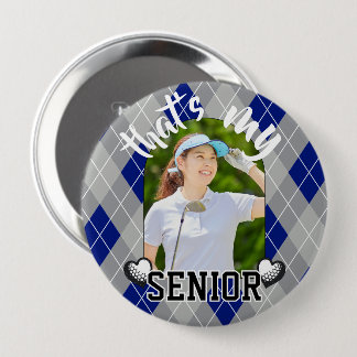 Golf Das ist meine Senior Spieler Marine grau Butt Button