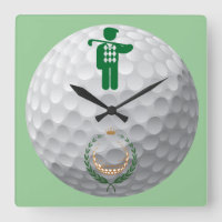 Golf, das ringsum Wanduhr Golf spielt
