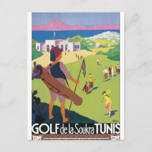 Golf de La Soukra Tunis Vintage Reiseplaner Postkarte