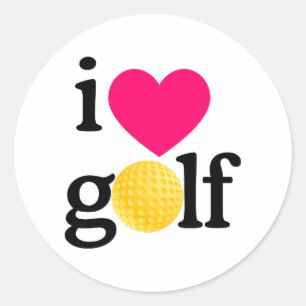 Golf der Liebe I Runder Aufkleber
