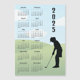 Golf Design 2025 Kalender Magnetkarte