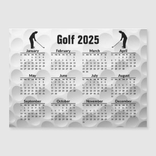 Golf Design 2025 Kalender Magnetkarte