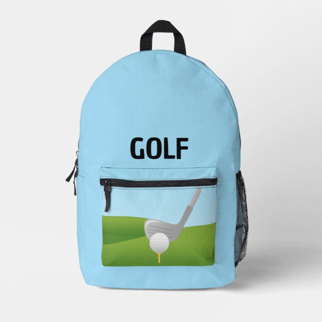 Golf Design Back Pack Bedruckter Rucksack (Vorderseite)