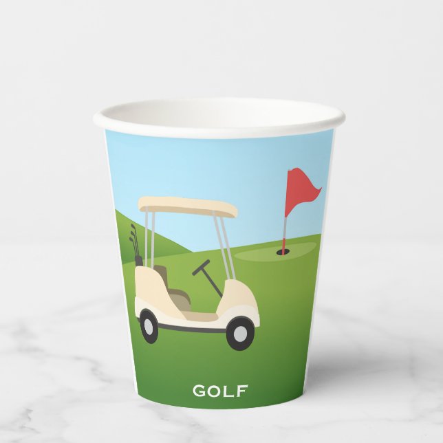 Golf Design Paper Cup Pappbecher (Vorderseite)