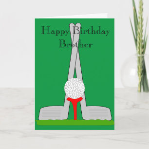 Golf Design Personalisiert Brother Birthday Karte