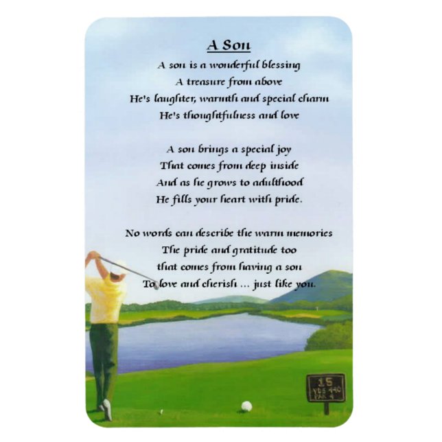 Golf Design - Son poem Magnet (Vertikal)