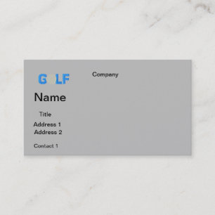 GOLF-DESIGN VISITENKARTE