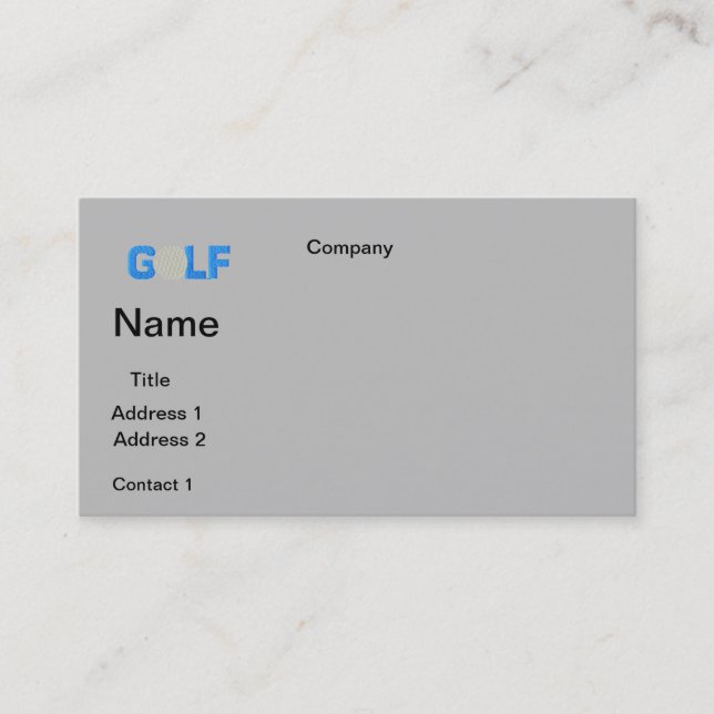 GOLF-DESIGN VISITENKARTE (Vorderseite)