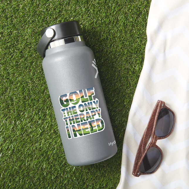 Golf die einzige Therapie, Trendy Aufkleber (HydroFlask Insitu)
