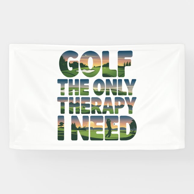 Golf die einzige Therapie, Trendy Banner (Horizontal)