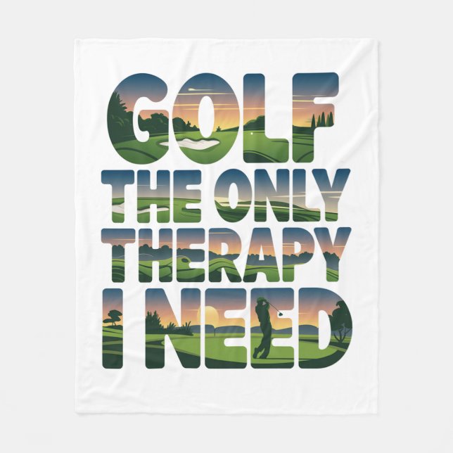 Golf die einzige Therapie, Trendy Fleecedecke (Vorderseite)